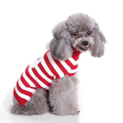 The Candy Cane Dog Sweater