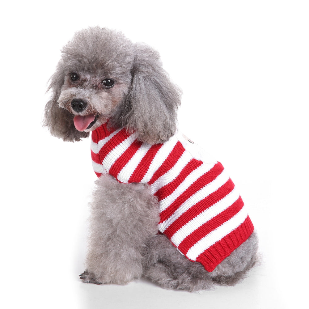 The Candy Cane Dog Sweater