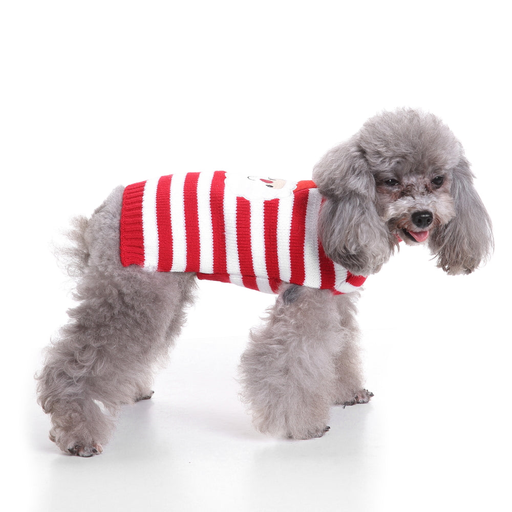 The Candy Cane Dog Sweater
