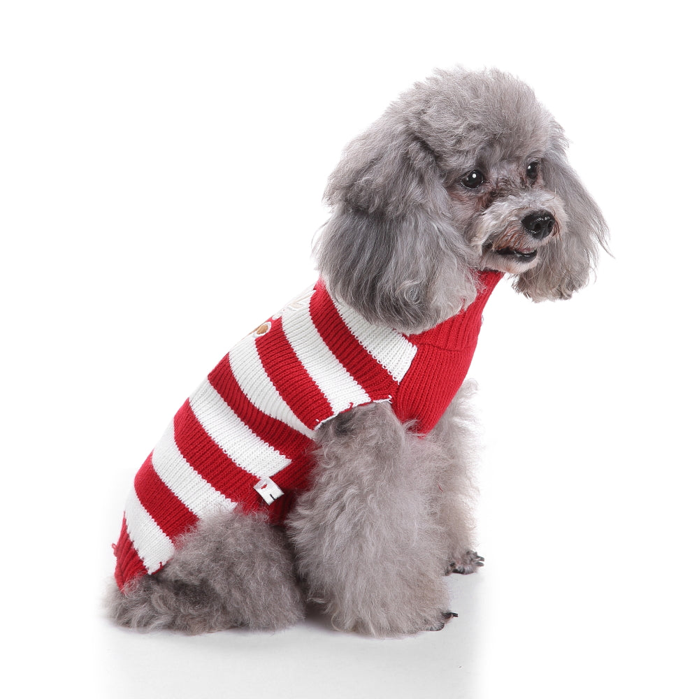 The Candy Cane Dog Sweater