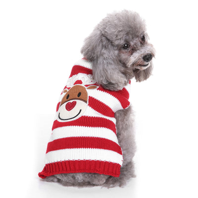 Rudolph's Stripes Dog Sweater