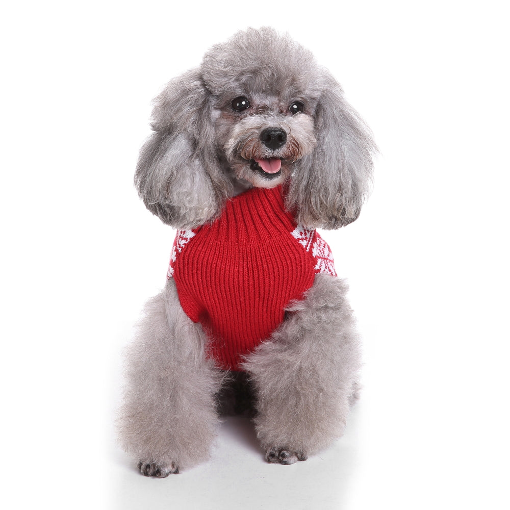 Cozy Hearts Dog Sweater