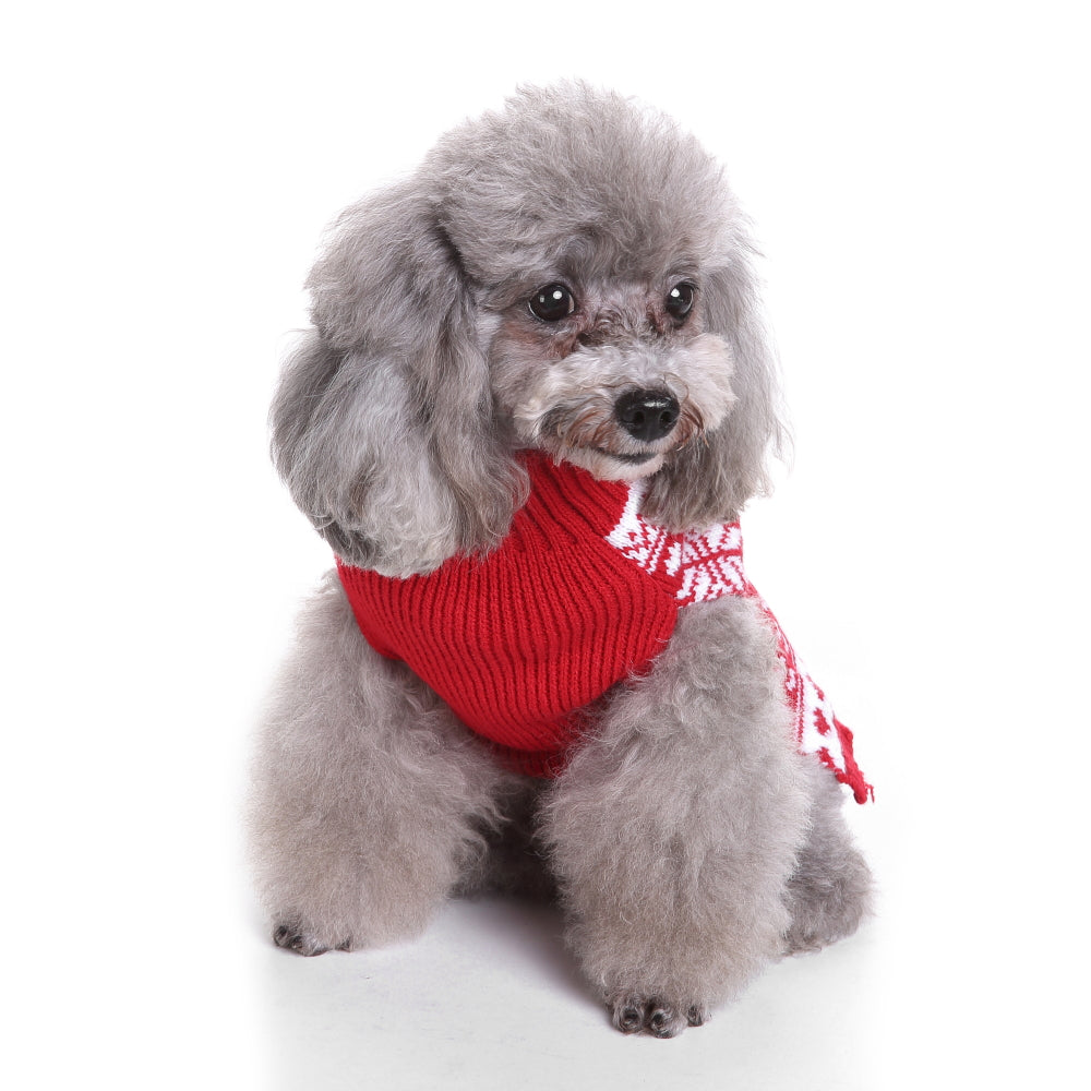 Cozy Hearts Dog Sweater