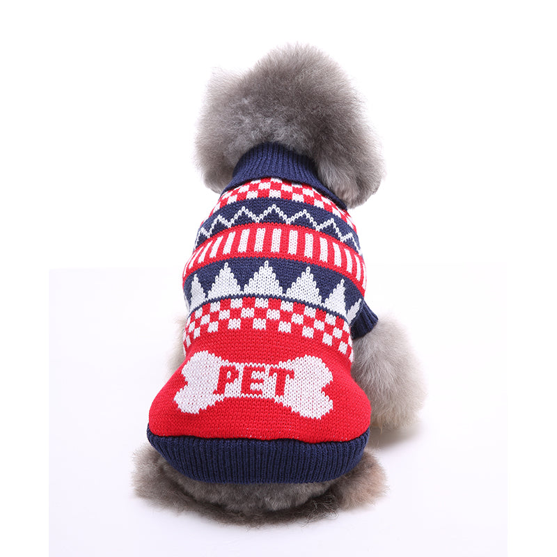 Cozy Fair Isle Knitted Dog Sweater
