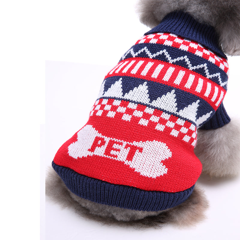 Cozy Fair Isle Knitted Dog Sweater